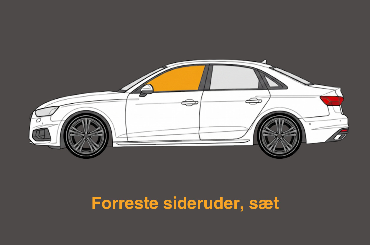 Forreste sideruder, sæt